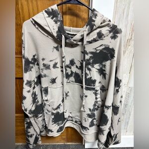 Gray and Black Tie-Dye Hoodie and pant set